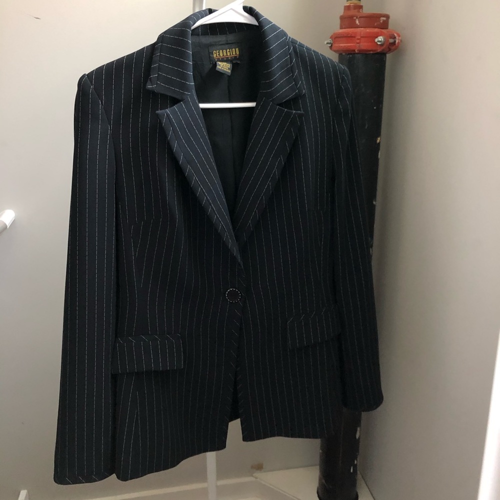 Pinstripe Blazer